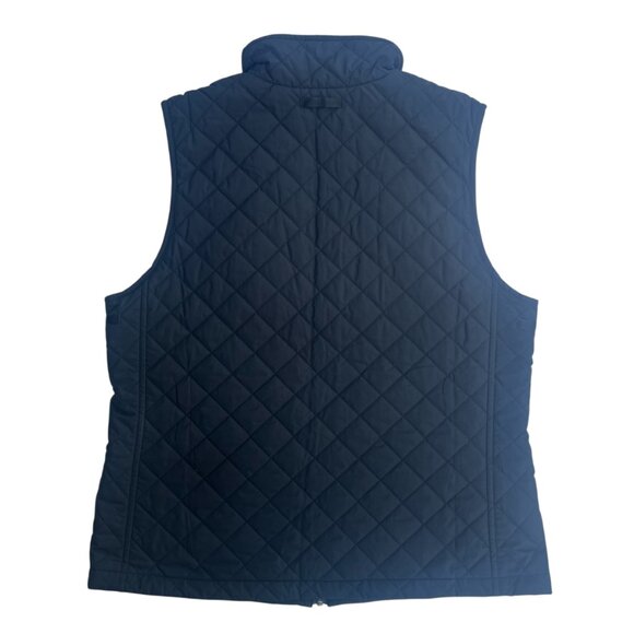 Lands' End Quilted Black Vest Size Small - Picture 2 of 5
